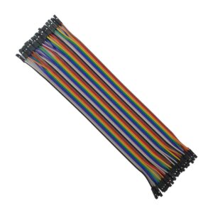 Kit com 120x Cabo Jumper 20cm Femea X Femea 40 Vias Protoboard Arduino