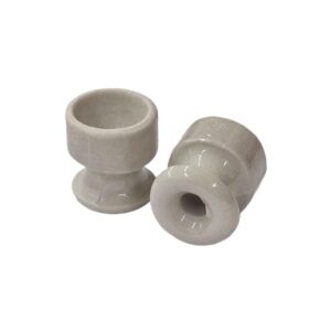 Kit com 10x Isolador Roldana de Porcelana Vidrada MP-160P 18x20
