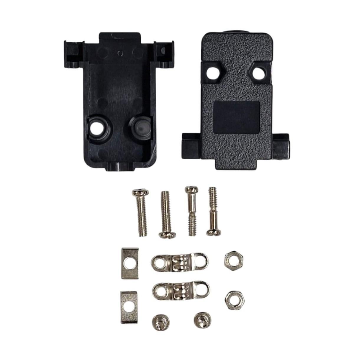 Kit com 4x Capa DB9 Kit Curto Preta com Parafusos