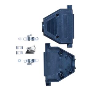 Kit com 10x Capa Adaptadora DB25 Plástica Preta Kit Curto com Parafusos
