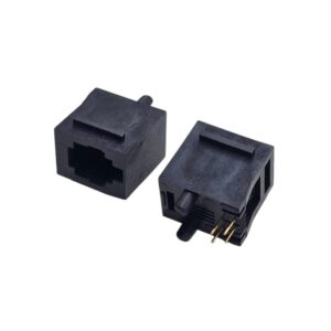 Kit com 10x Conector RJ12 4P4C Fêmea para Placa de Circuito Impresso (PCB)