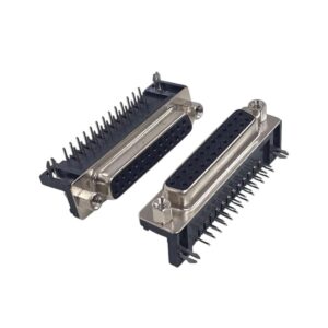 Kit com 5x Conector DB25 Fêmea 90 Graus Para Cabo Flat