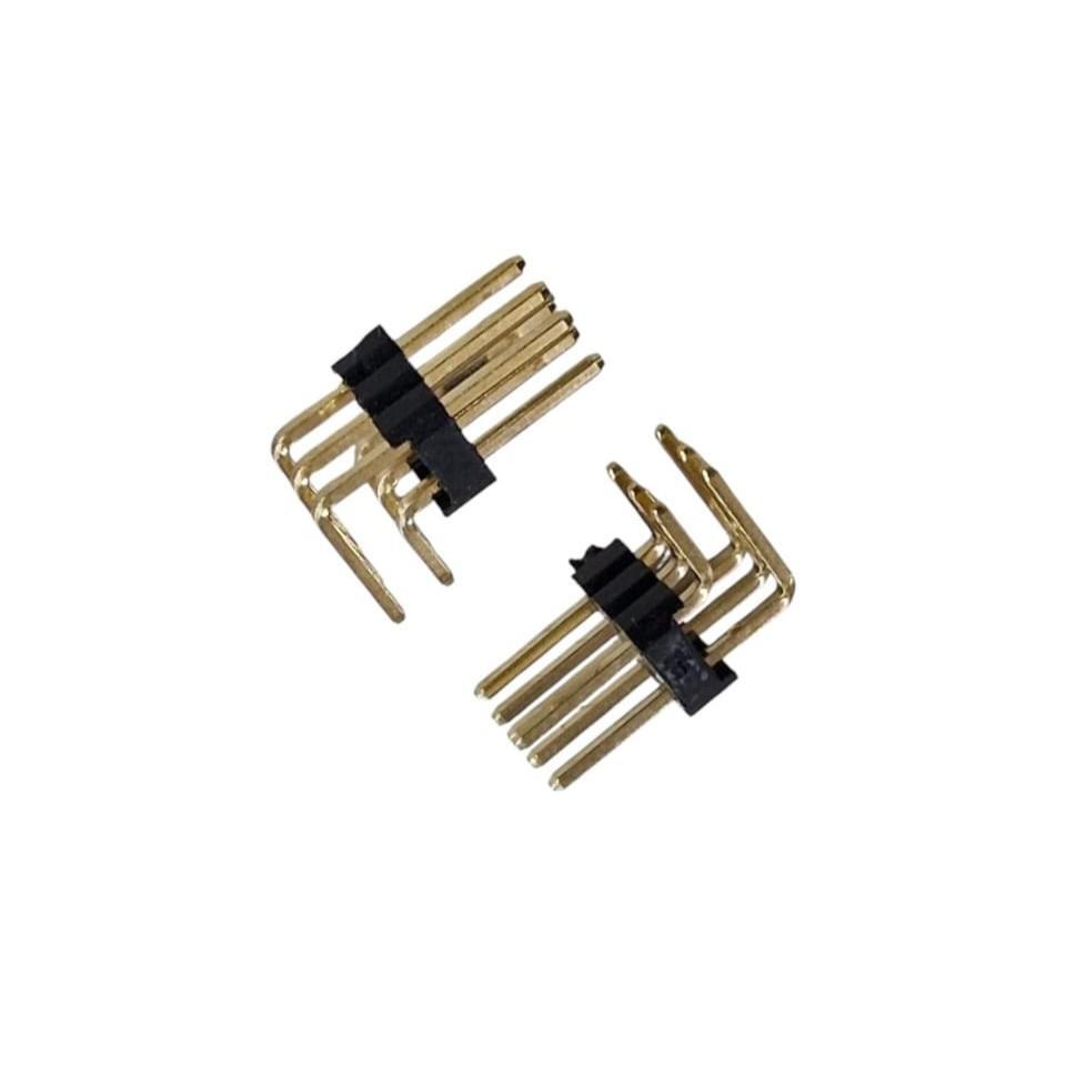 Kit com 50x Barra de Pinos 2x3 90 Graus 2,54mm