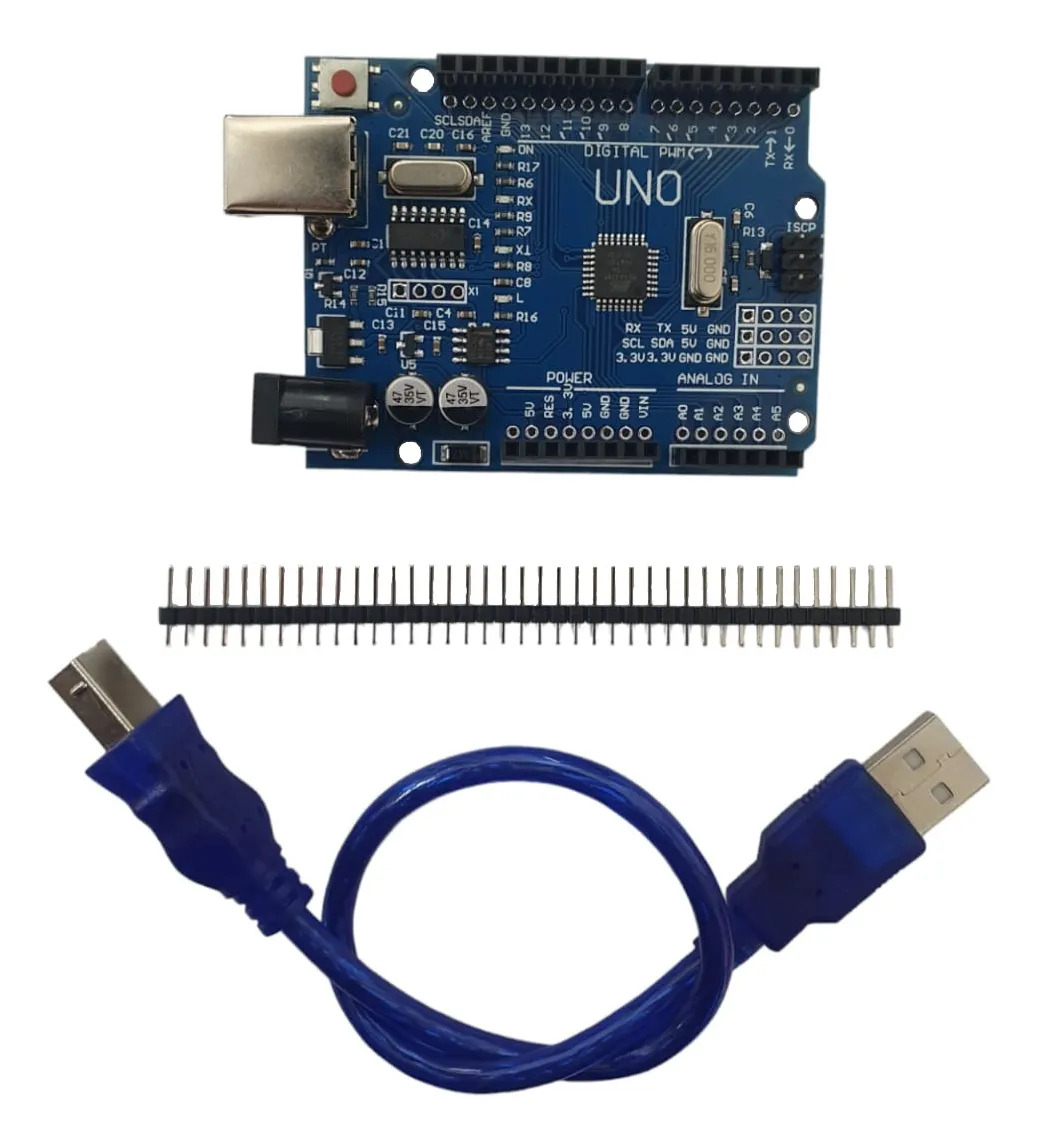 Placa Atmega328 Smd Compatível Com Arduino Uno R3 + Cabo