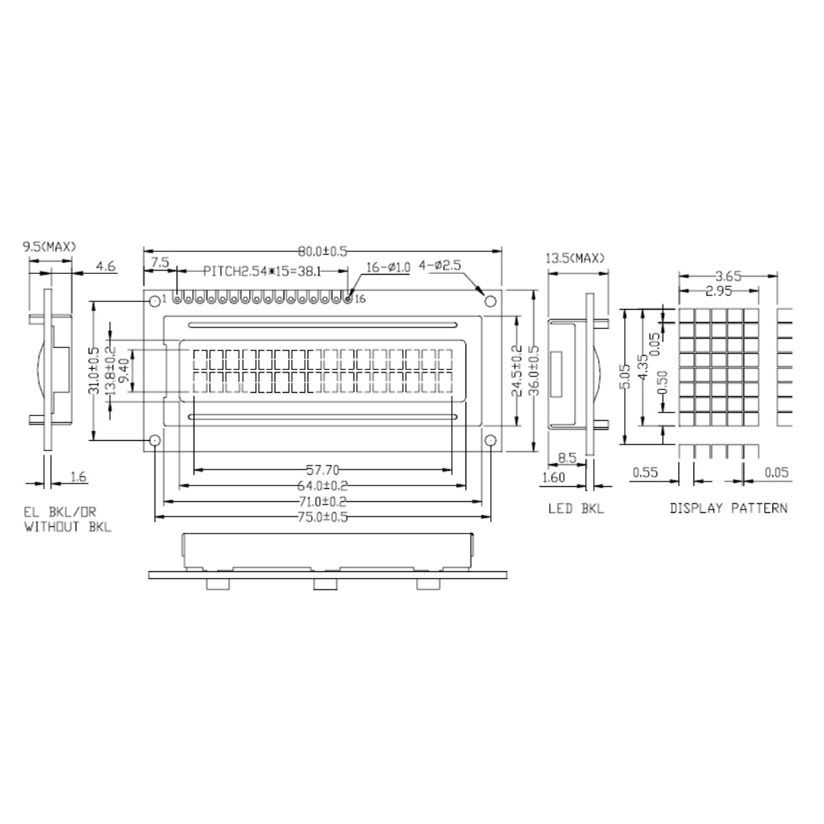 Display Lcd 16x2 Gdm1602a-nsw-bbs C/backlight Azul Arduino - Imagem 4