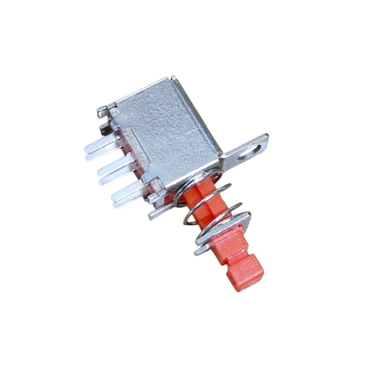 Kit com 10x Chave Push Button Ps-22f04 C/ Trava Interruptor Botão Vermelho - Imagem 2