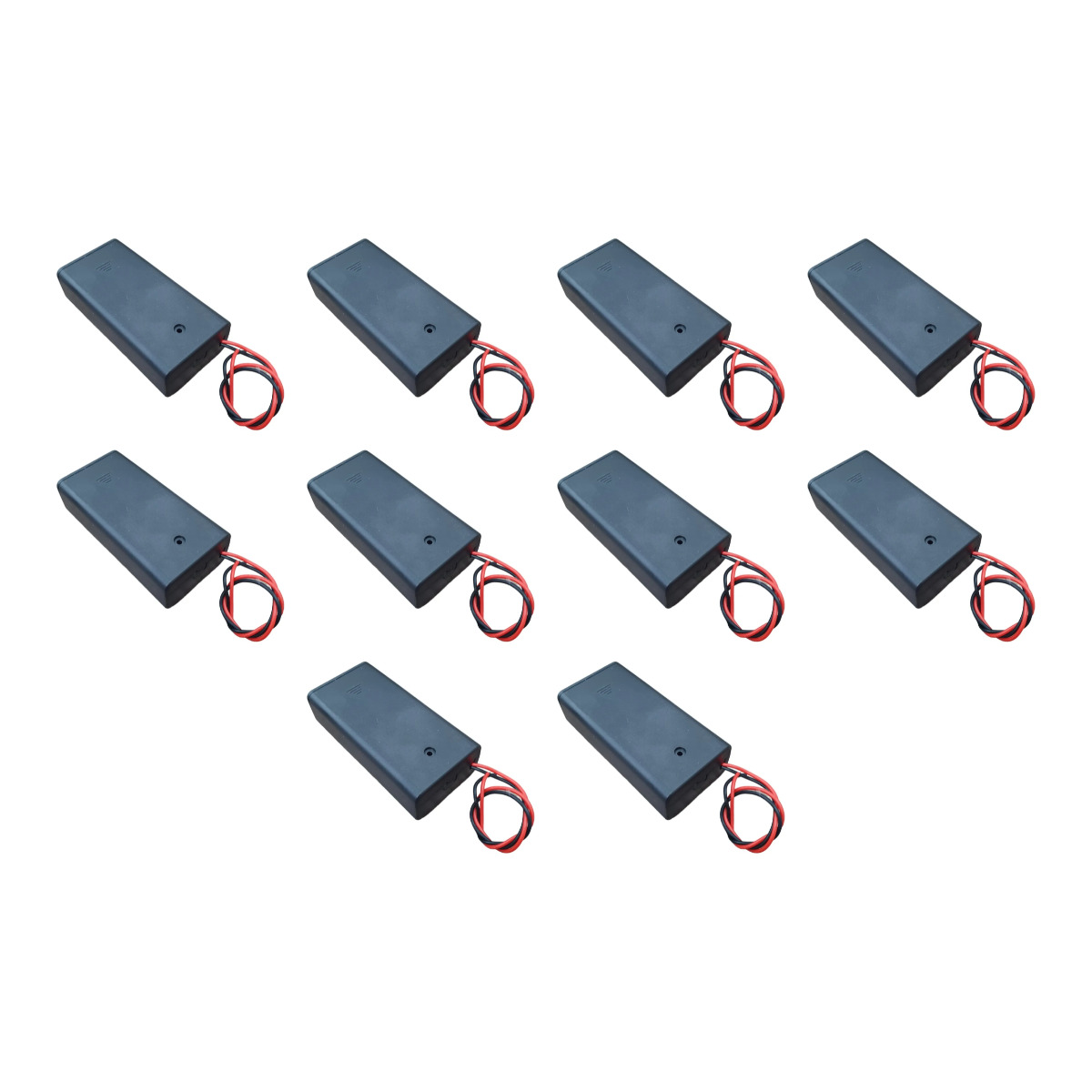 Kit com 10x Suporte 2 Pilhas Aa Chave Liga/desliga 3v C/ Tampa - Imagem 5