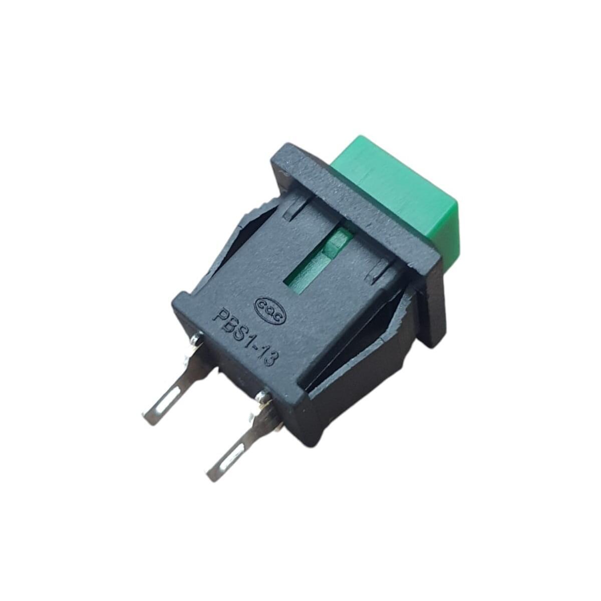 Kit com 10X Chave Botão Ds-430 1.5a 250vac Verde Sem Trava - Imagem 2