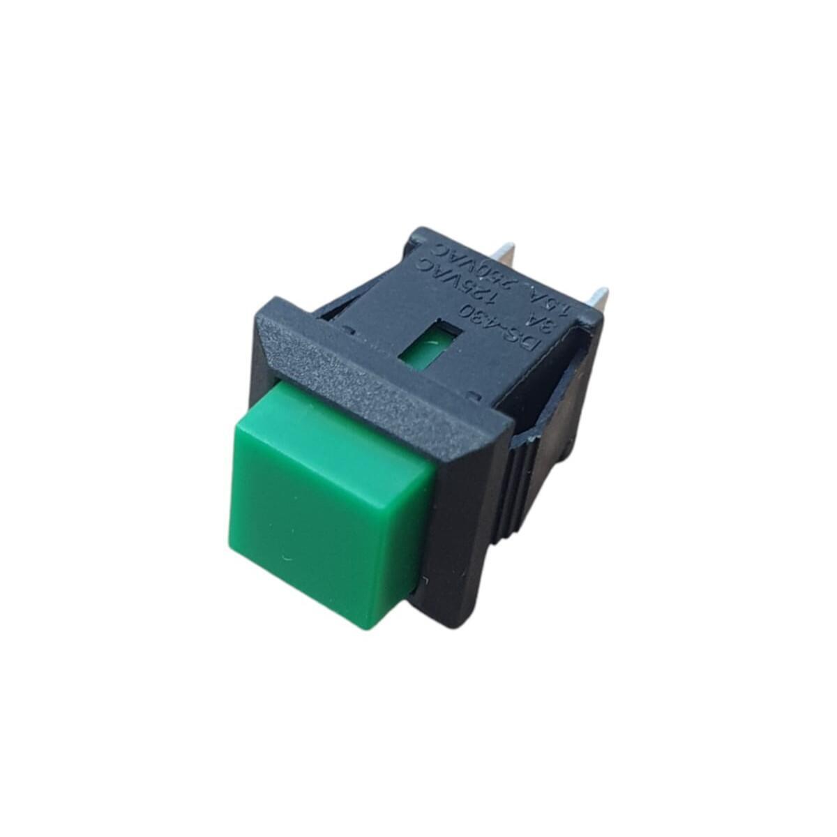 Kit com 10X Chave Botão Ds-430 1.5a 250vac Verde Sem Trava - Imagem 3