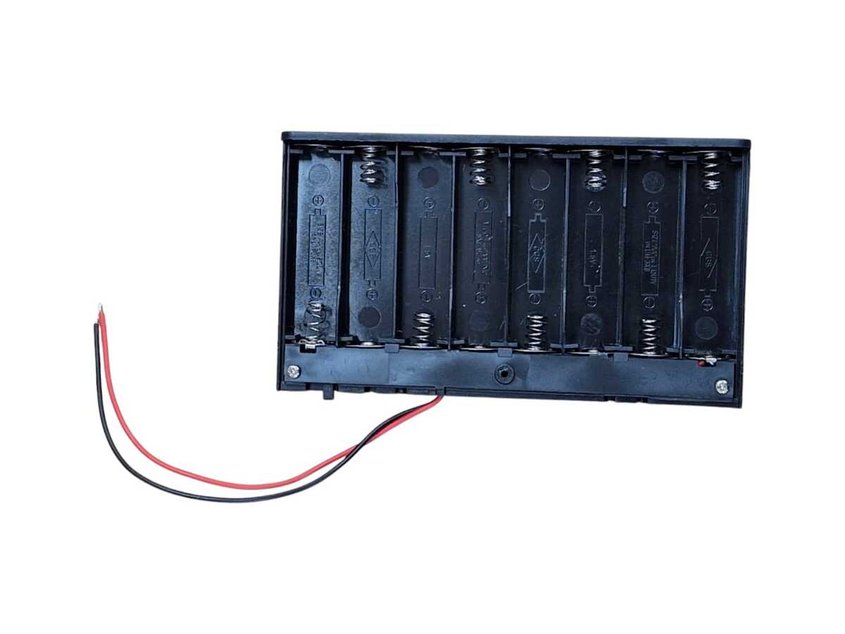 Kit com 10x Caixa Suporte Bateria Aa 8 Pilhas C/ Tampa E Chave - Imagem 3