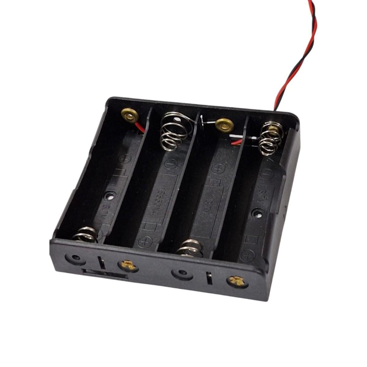 Kit com 5x Suporte Para Bateria Pilha AA 4 Vias 18650 S/ Tampa - Imagem 3
