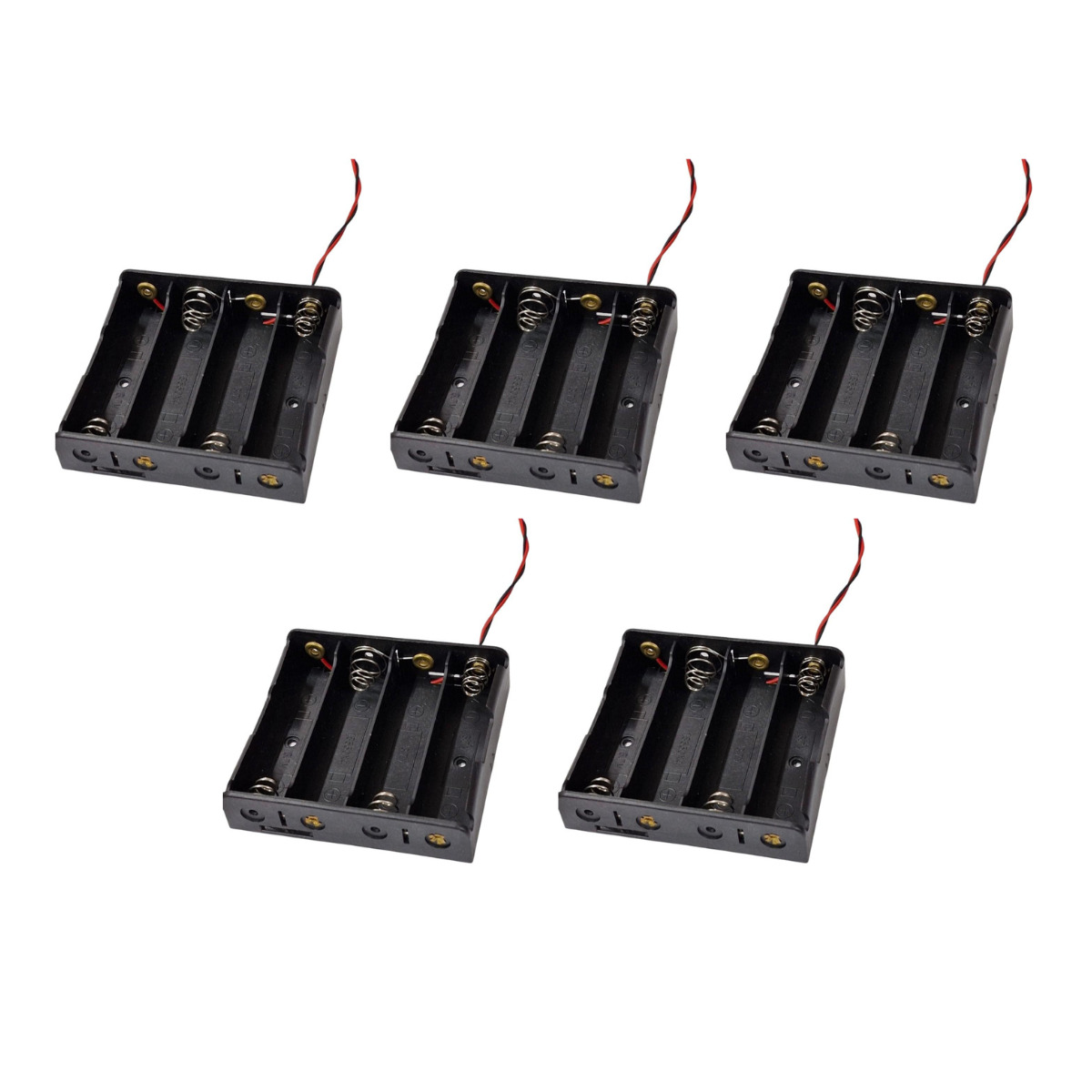 Kit com 5x Suporte Para Bateria Pilha AA 4 Vias 18650 S/ Tampa - Imagem 4