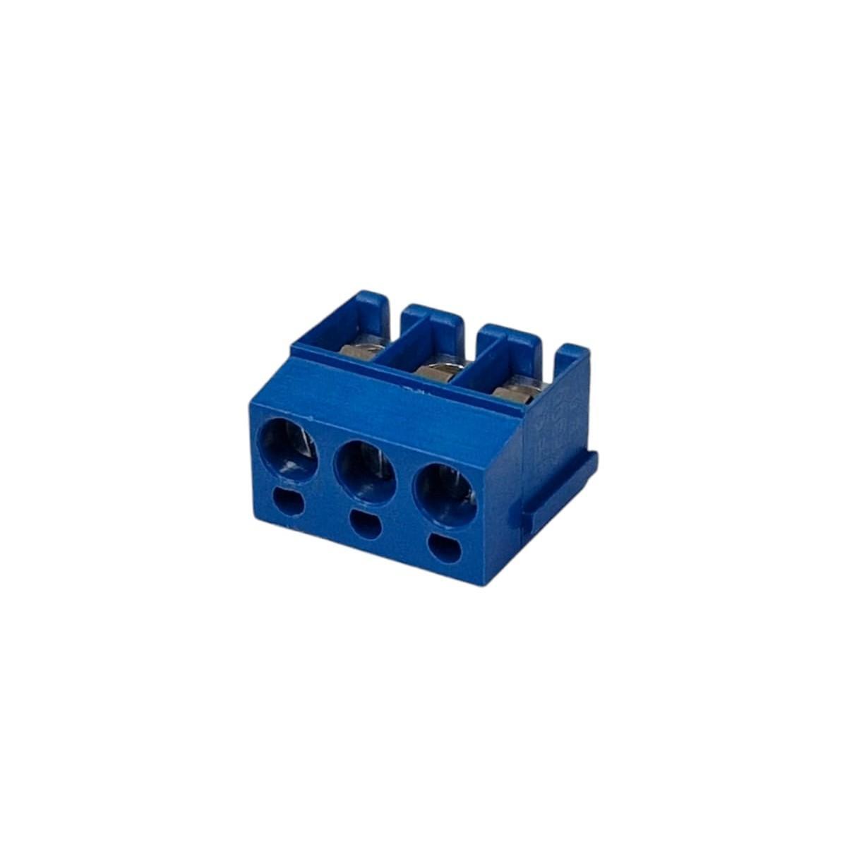 Kit com 400x Conector Borne 3 Vias Macho 180G 12,5mm GT300-5.0-03P-12-00 Azul - Imagem 2