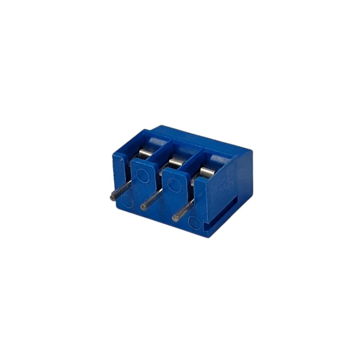 Kit com 400x Conector Borne 3 Vias Macho 180G 12,5mm GT300-5.0-03P-12-00 Azul - Imagem 3