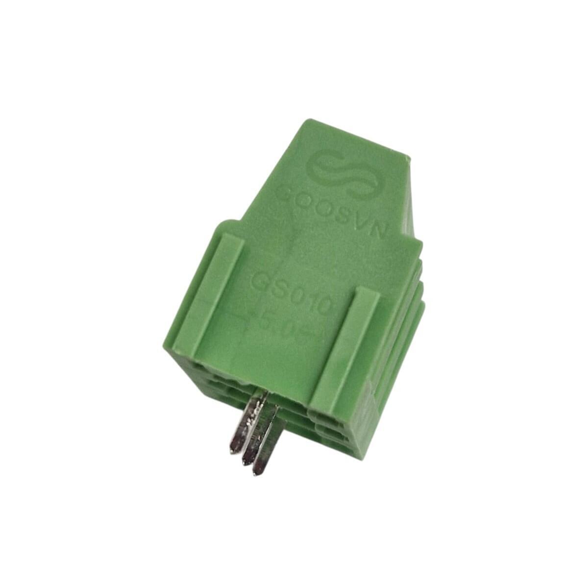 Kit com 300x Conector Borne 3 Vias Macho 180G GS010S-5.08-03P 14mm Verde - Imagem 3