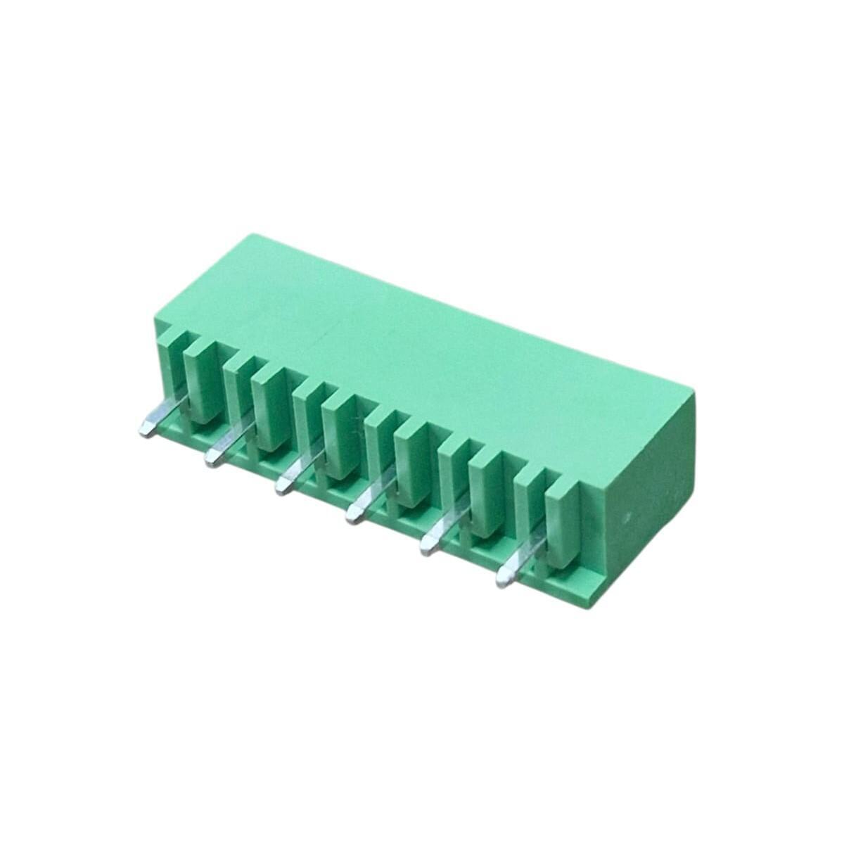 Kit com 200x Conector Borne 6 Vias Macho 180G GSP001VC-5.08-06P Verde - Imagem 3