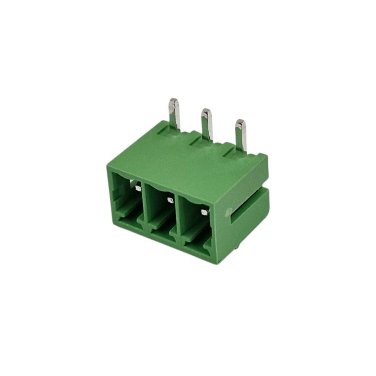 Kit com 500x Conector Borne 3 Vias Macho 90G GSP002RC-3.81-03P-4A Verde - Imagem 3