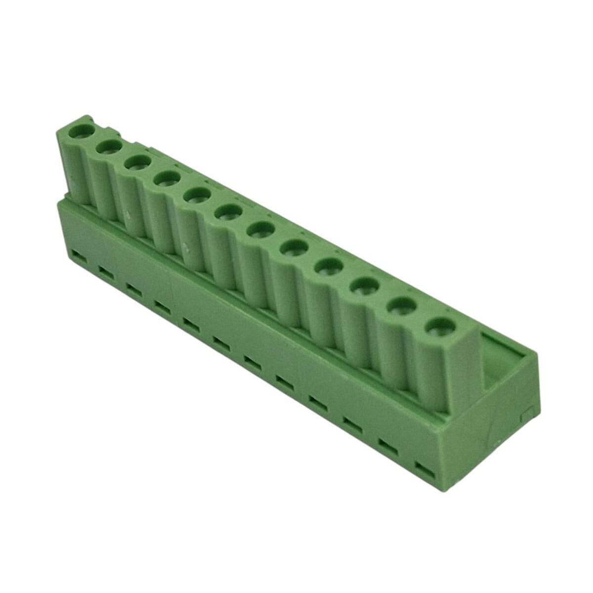Kit com 255x Conector Borne 12 Vias Femea 90G GSP001-5.08-12P-4A Verde - Imagem 3