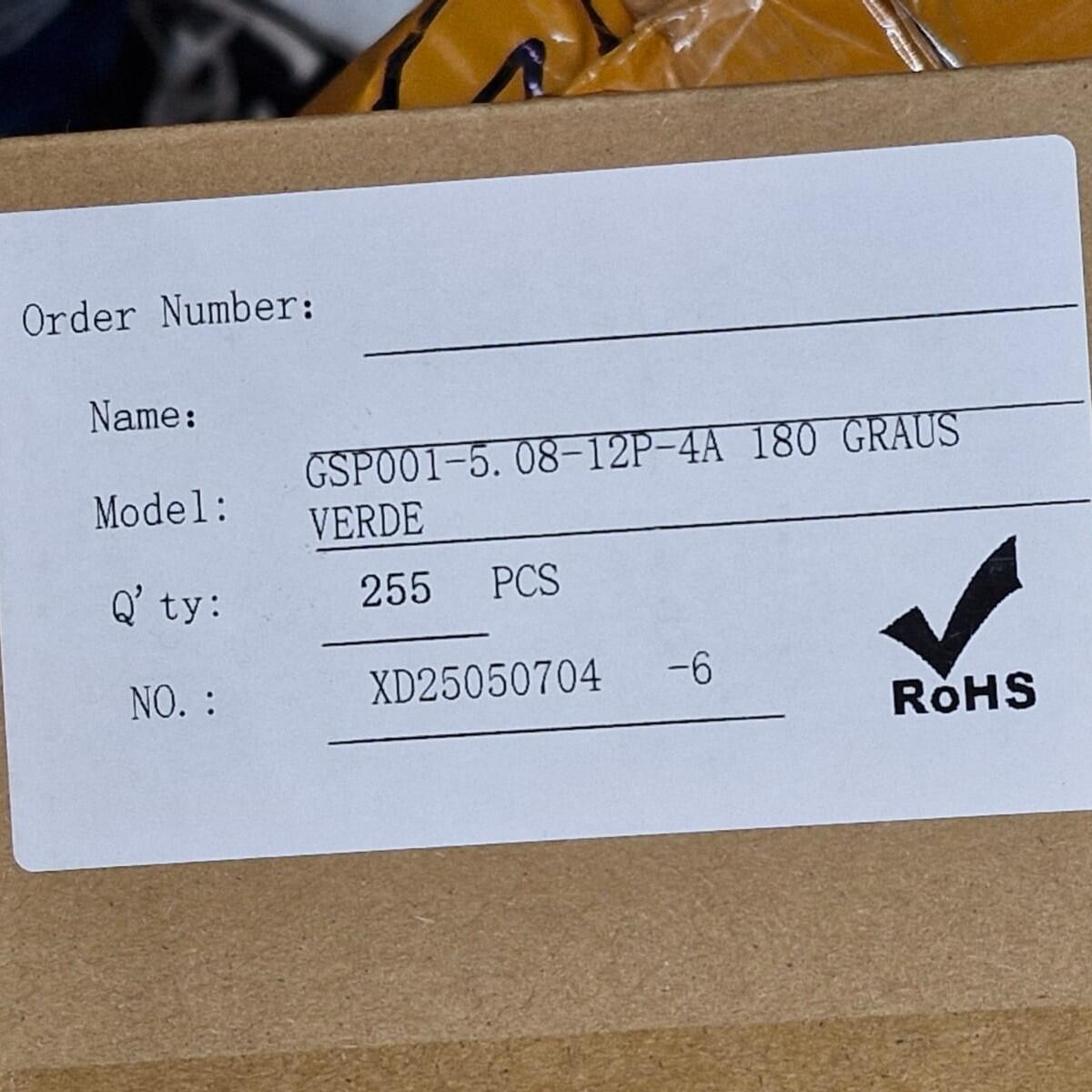 Kit com 255x Conector Borne 12 Vias Femea 90G GSP001-5.08-12P-4A Verde - Imagem 4