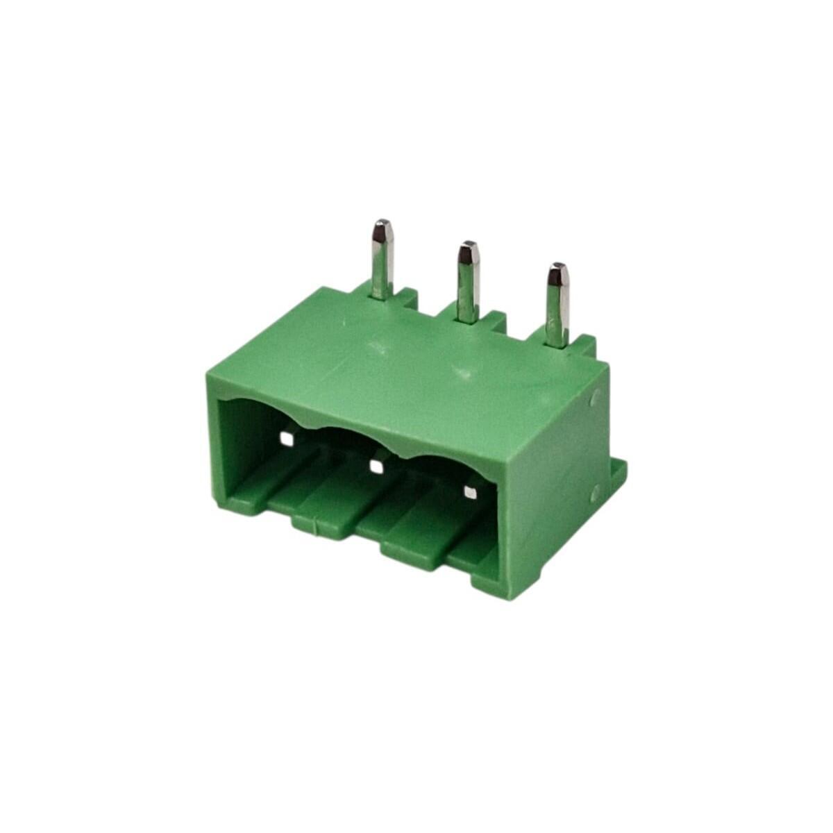 Kit com 200x Conector Borne 3 Vias Macho 90G 2EDGRC-5.08-03P Verde - Imagem 2