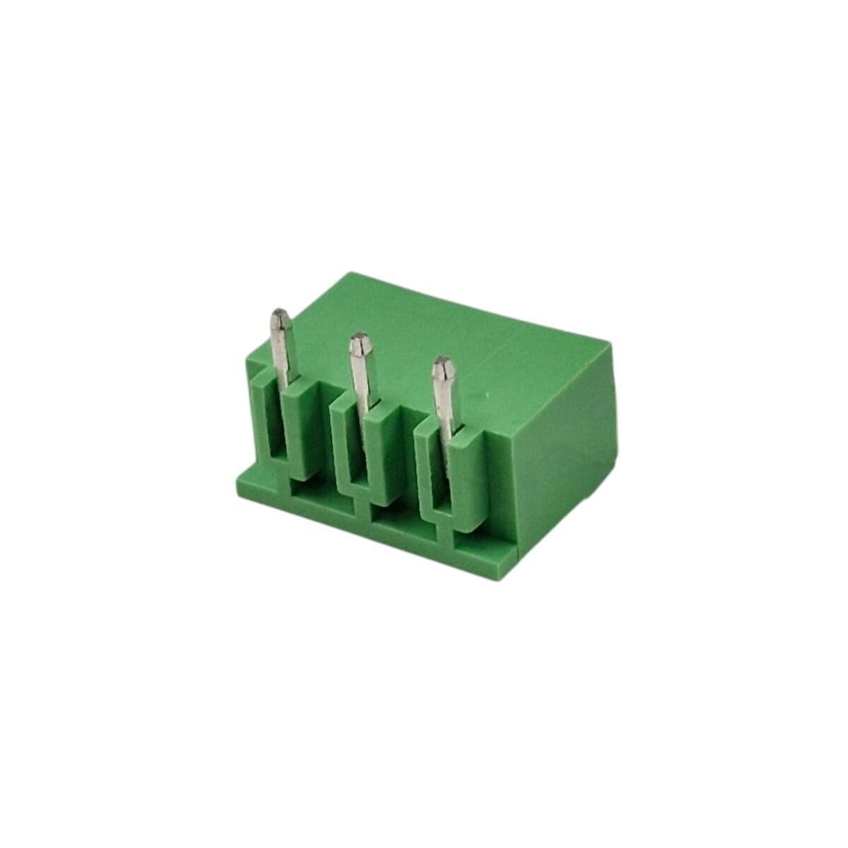 Kit com 200x Conector Borne 3 Vias Macho 90G 2EDGRC-5.08-03P Verde - Imagem 3