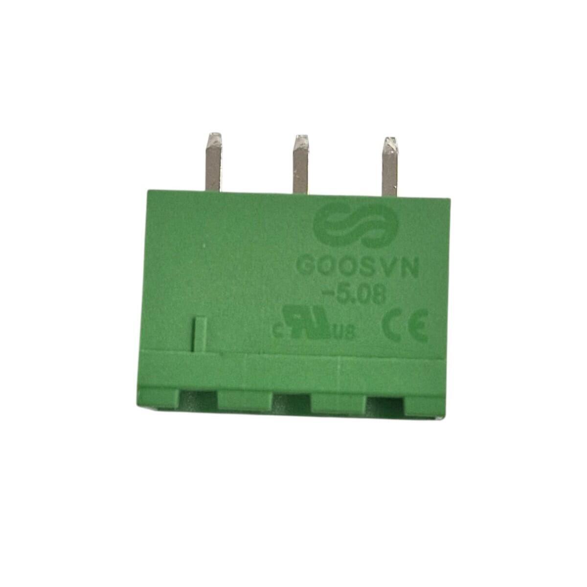 Kit com 200x Conector Borne 3 Vias Macho 180G GSP001SC-5.08-03P Verde - Imagem 2