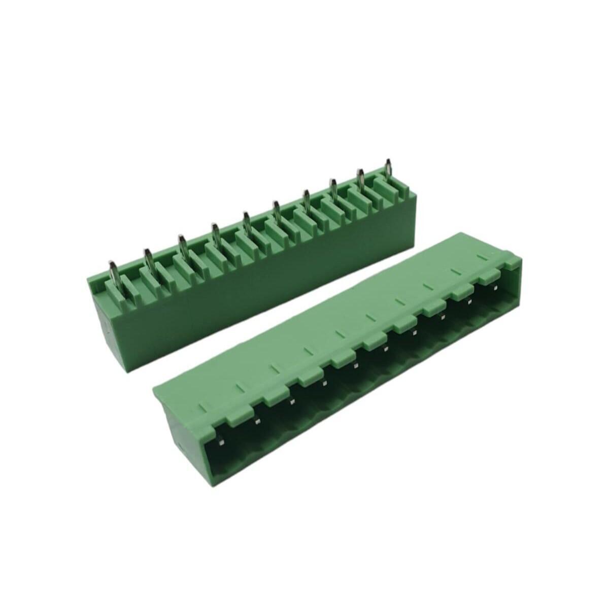 Kit com 192x Conector Borne 10 Vias Macho 180G 2EGTVC-5.08-10-14-00 Verde - Imagem 2
