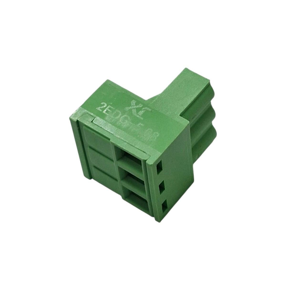Kit com 200x Conectores Borne 3 Vias Femea 90G 2EDGK-5.08-03P Verde - Imagem 3