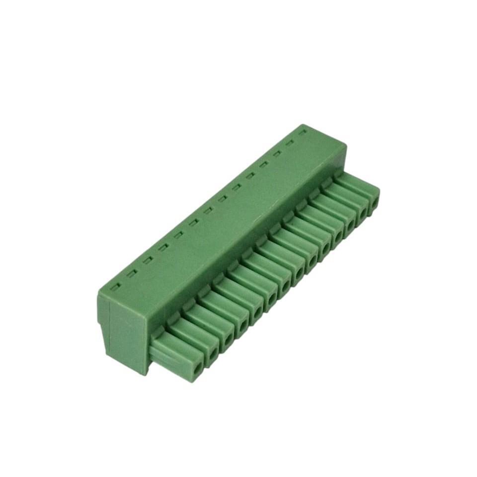 Kit com 5x Conector Borne 14 Vias Femea 300VAC 8A KF2EDG 3,50 Verde - Imagem 2