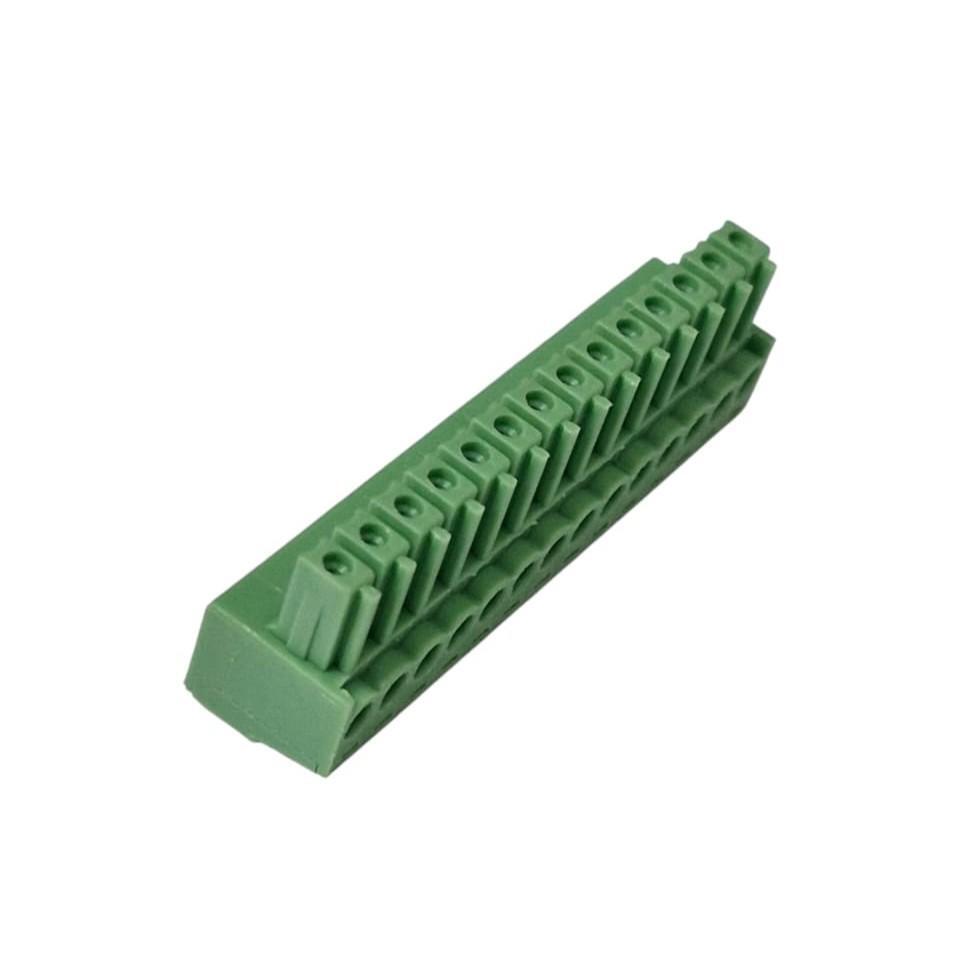 Kit com 5x Conector Borne 14 Vias Femea 300VAC 8A KF2EDG 3,50 Verde - Imagem 4