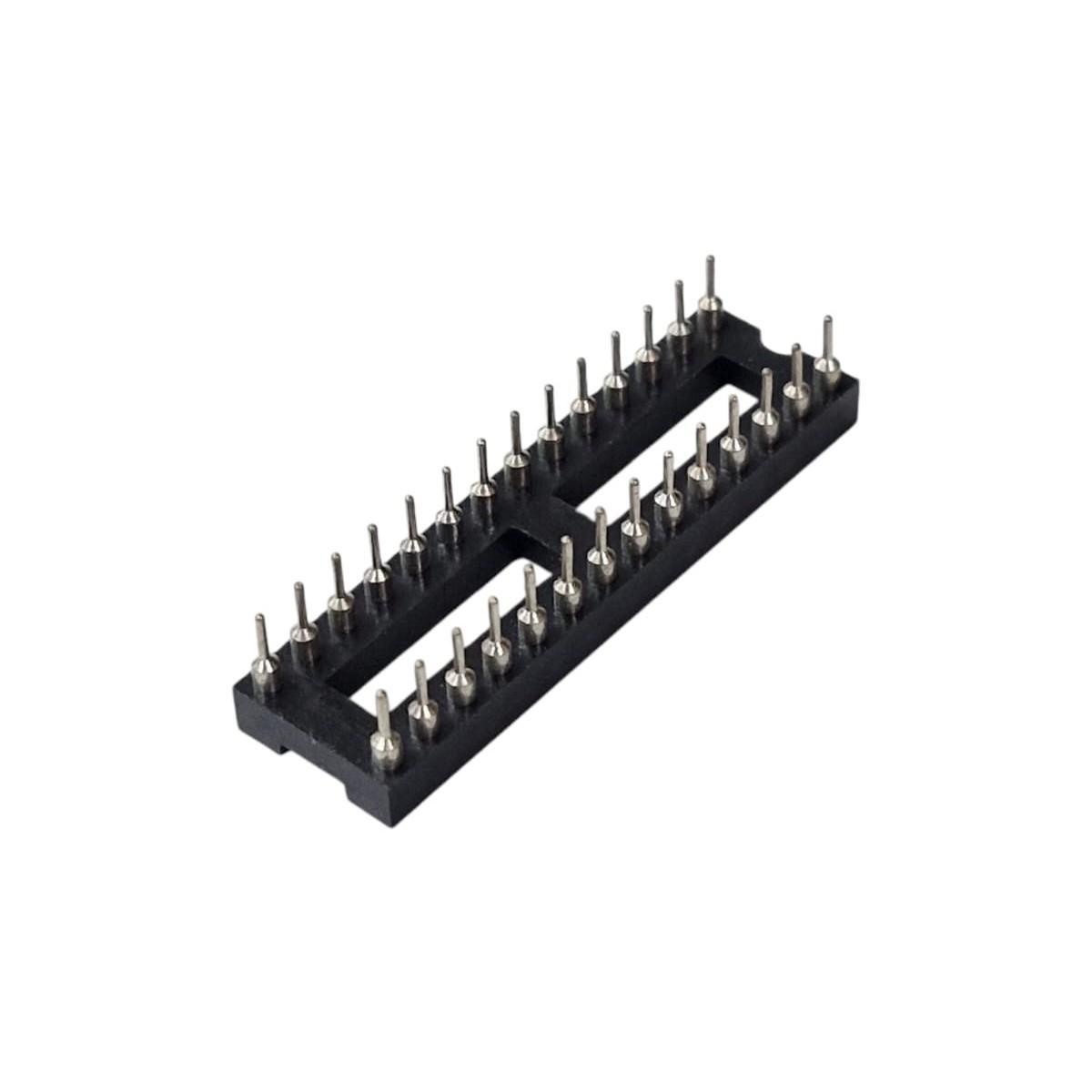 Kit com 12x Soquete Torneado 28 pinos Estreito - Imagem 2