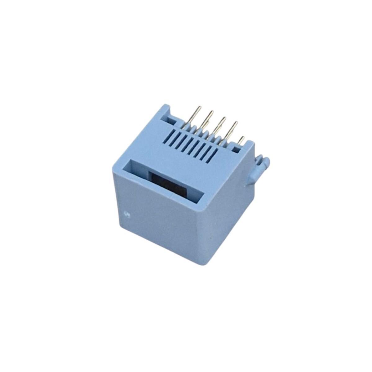 Kit com 10x Conector RJ45 Fêmea 8P8C 90 Graus para Placa PCB - Cinza - Imagem 3