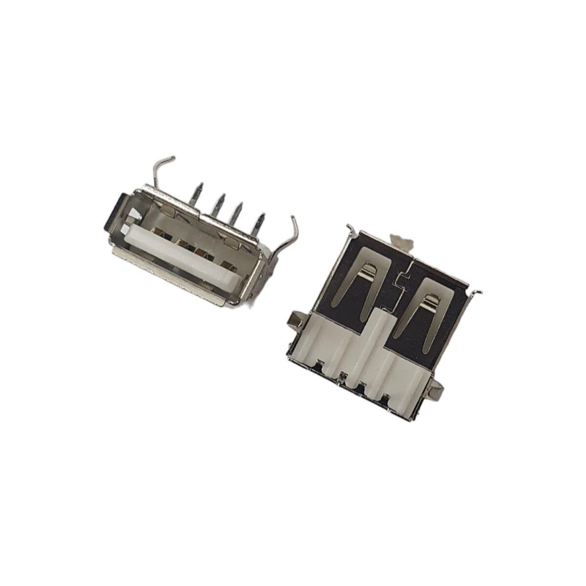 Kit com 20x Conector USB Fêmea Tipo A 90 Graus - USB-A1D122F - Imagem 2
