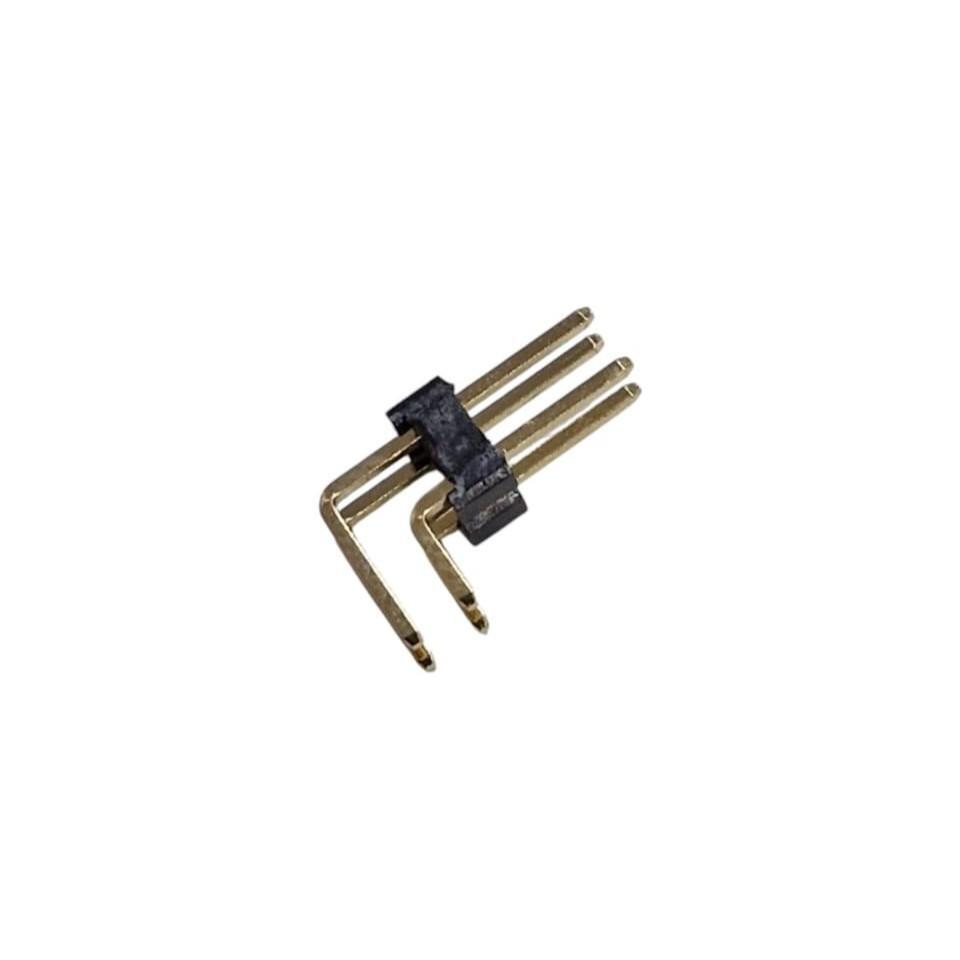 Kit com 50x Barra de Pinos 2x2 Angulada 90 Graus 2,54mm - Imagem 2