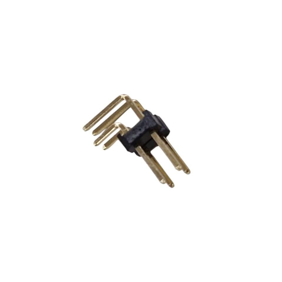 Kit com 50x Barra de Pinos 2x2 Angulada 90 Graus 2,54mm - Imagem 3
