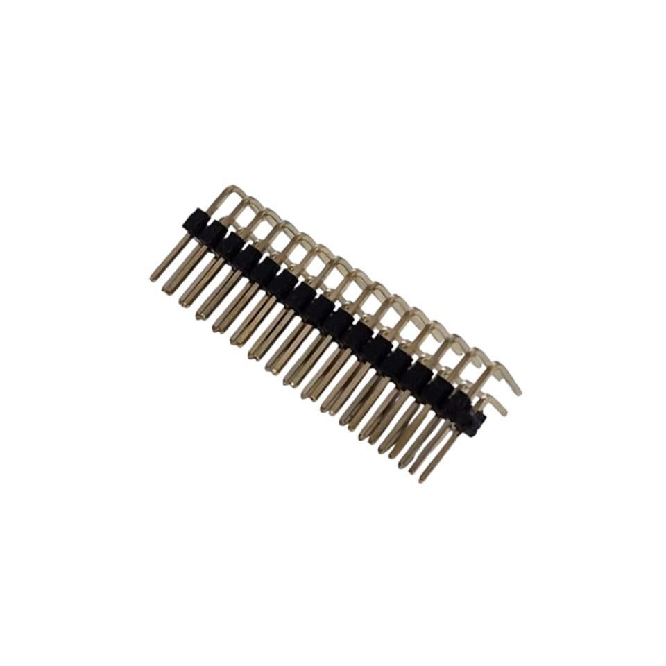 Kit com 50x Barra de Pinos 2x15 90 Graus Passo 2,54mm - Imagem 2
