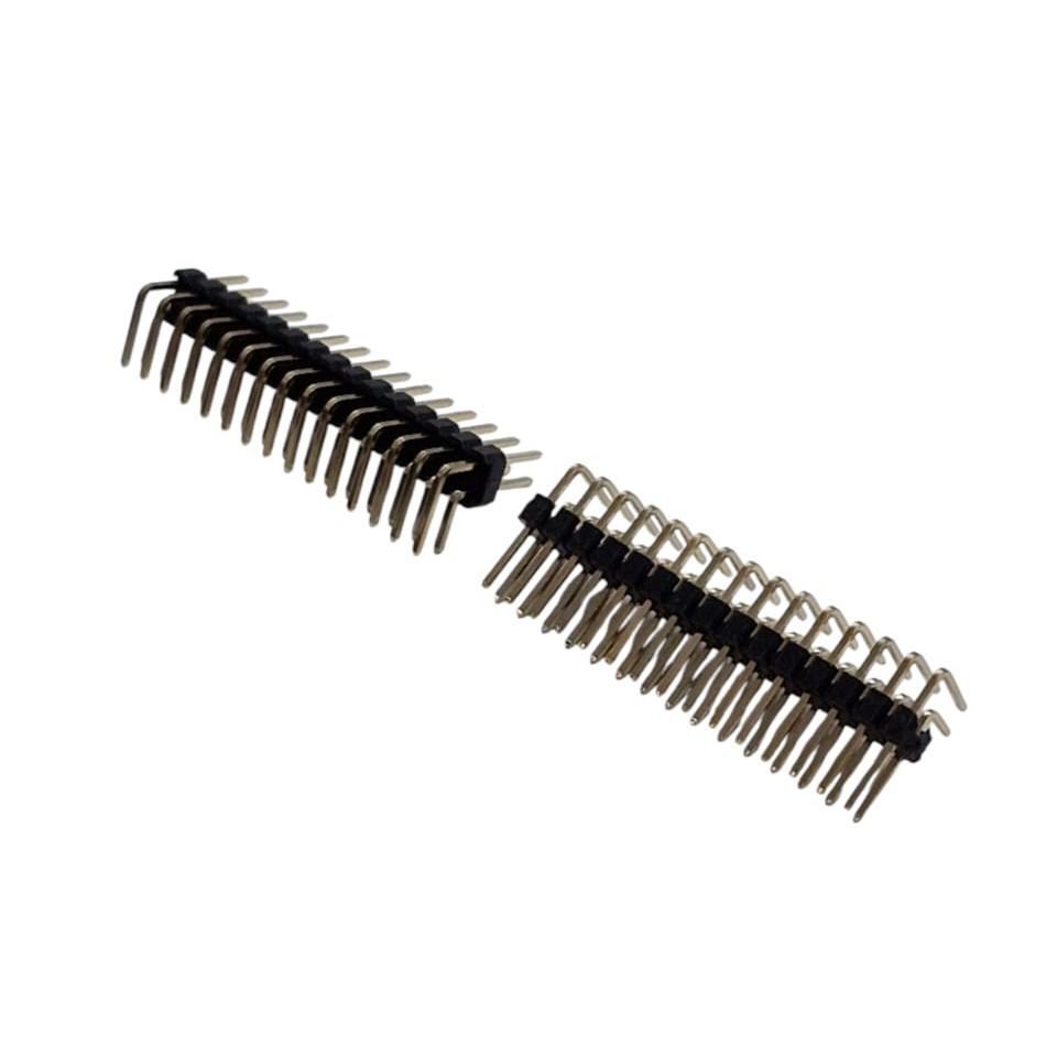 Kit com 50x Barra de Pinos 2x15 90 Graus Passo 2,54mm - Imagem 3