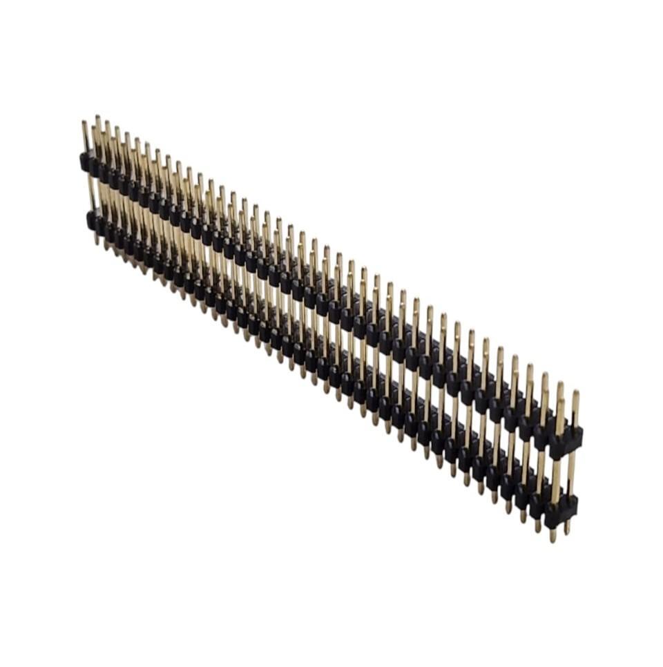 Kit com 10x Barra de Pinos 2x40 Reta 2,54mm - Imagem 2