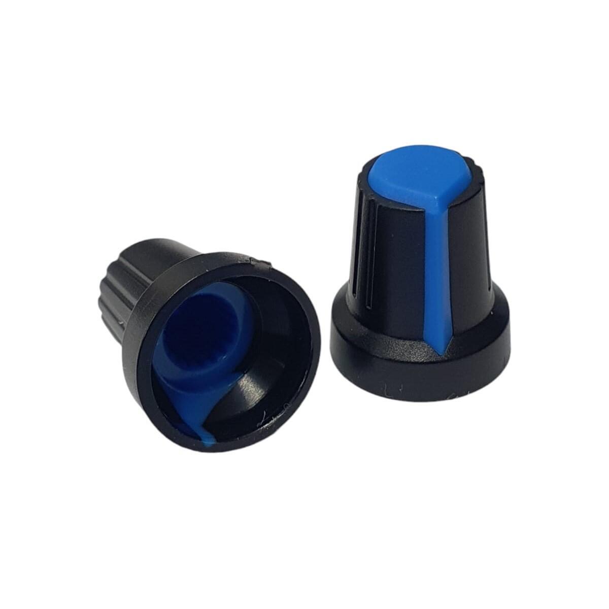 Kit com 100x Knob Potenciômetro Eixo Estriado 6mm Wh148-2