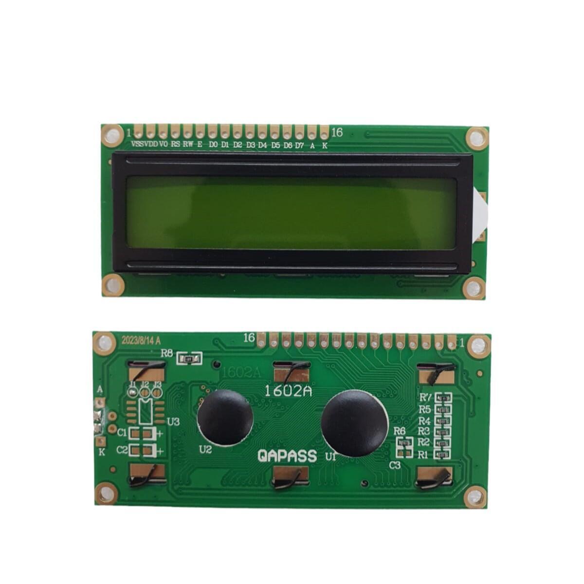 Display Lcd 16x2 Verde 80x60mm - Imagem 4
