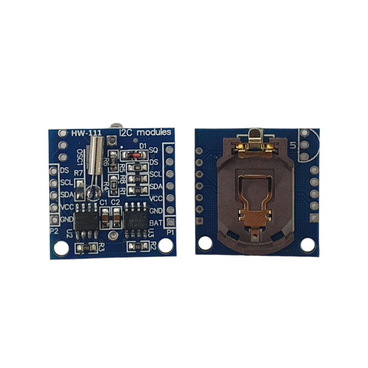 Módulo Relógio Rtc Ds1307 + Eeprom At24c32 Para Arduino - Imagem 2