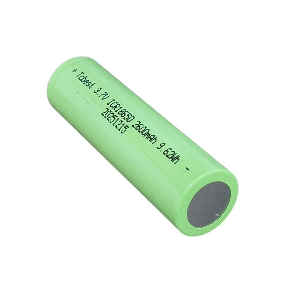 Kit com 100x Bateria 18650 3,7V 2600mAh Recarregável Íon de Lítio - Imagem 2