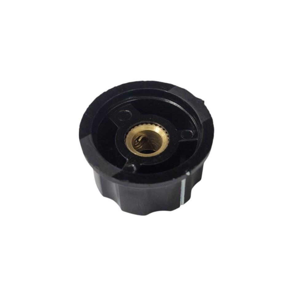 BOTÃO KNOB BAQUELITE PADRÃO BOSS PRETO 6MM C/ PARAFUSO 26,5X15MM MF-A03*** - Imagem 5