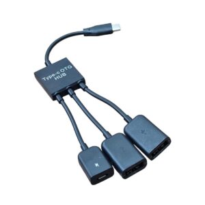 Cabo Adaptador Tipo C Otg 3 Em 1 Micro Usbusb Para Telefone